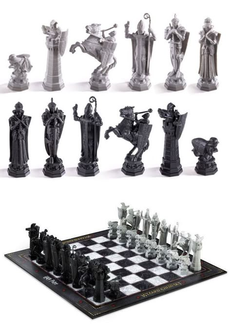 Chess Pieces As People, Harry Potter Chess Pieces, Chess As Human, Human Chess Pieces, Chess Pieces As Humans, Harry Potter Pop Up, Harry Potter Chess Set, Harry Potter Chess, Wizard Chess Set