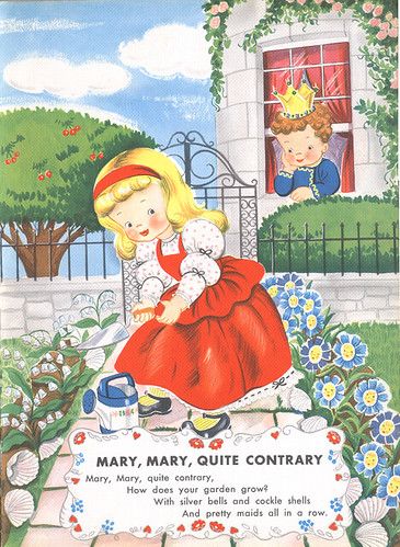 Mary Mary Quite Contrary, Mary Quite Contrary, Images Of Mary, Rhyming Books, Mary Mary, Art Texture, Mother Goose, Images Vintage, Textured Art