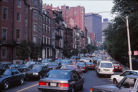 Beacon Street, Boston August 1987 | Todd Jacobson | Flickr Living In Boston Aesthetic, Boston Aesthetic, Beacon Hill Boston, Golden Angel, Mystic River, Living In Boston, Vintage Boston, Boston University, Beacon Hill