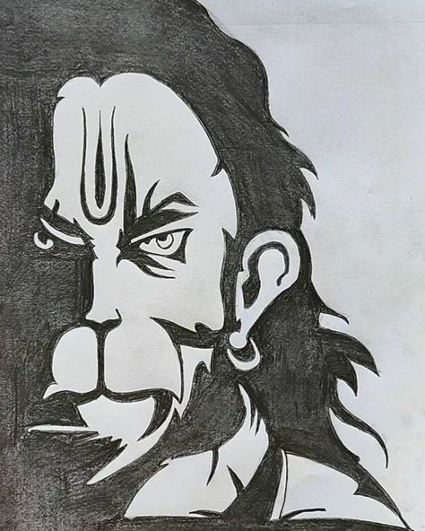 A4 Size Drawing Ideas, Hanuman Pencil Art, Hanuman Sketch Art Face, Drawing Of Lord Hanuman, Ram Ji Sketch Pencil Easy, Drawing Hanuman Ji, Lord Hanuman Drawing Easy, Hanuman Sketch Pencil Easy, How To Draw Hanuman