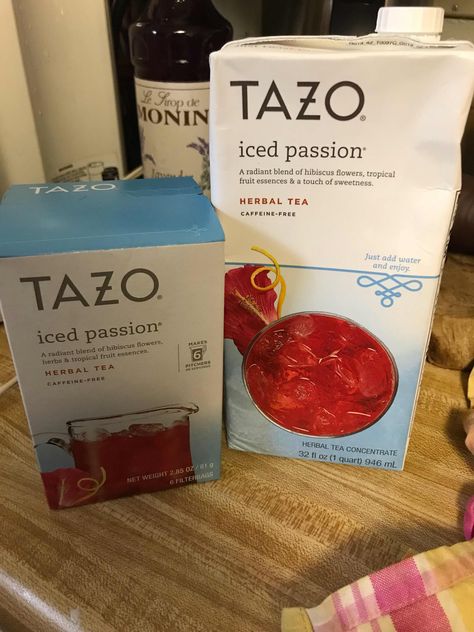 Iced Passion Tea, Tea Concentrate Recipe, Tazo Passion Tea, Golden Milk Tea, Herbal Tea Concentrate, Passion Tea Lemonade, Tea Concentrate, Diy Starbucks, Golden Milk Latte