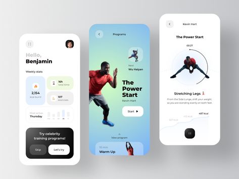 Fitness Apps Design, Workout Tracker App, Fitness Tracker App, Gym App, Mobile Code, Creative Market Design, Workout Tracker, Mobile Application Design, App Interface Design