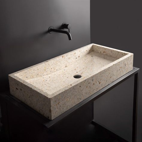 Terrazzo Sink, Custom Sinks, Tiles Direct, Marble Furniture, Marble Polishing, Tile Showroom, Encaustic Cement Tile, Bathroom Top, Kitchen Worktop