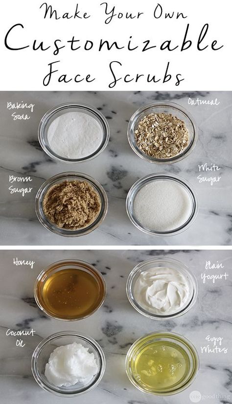 Face scrubs aren't "one-size-fits-all." Learn how to make your own face scrub that is customized for your skin type! Make Your Own Face Scrub, Face Scrubs, Baking Soda Shampoo, Diy Skincare, Homemade Face, Facial Scrubs, Beauty Recipe, Diy Skin Care, Diy Skin