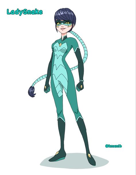 Snake Superhero Oc, Snake Miraculous Oc, Miracluse Ladybug, Snake Miraculous, Kwami Swap, Miraculous Costume, Ladybug Pv, Ladybug E Catnoir, Kekkei Genkai