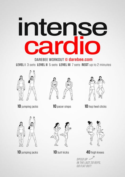 Intense Cardio Workout Workout Book, Cardio Challenge, Intense Cardio Workout, Cardio Workout At Home, Cardio Workouts, Aerobics Workout, Gym Workout For Beginners, Gym Workout Tips, Morning Workout