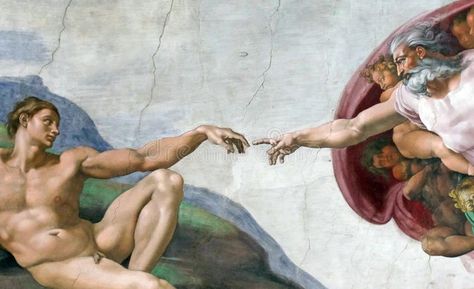 God's finger. Touching Adam hand. Adam creation by Michelangelo , #AFF, #Touching, #finger, #God, #Adam, #Michelangelo #ad Finger Touching Painting, Famous Artist Quotes, Sistine Chapel Ceiling, The Creation Of Adam, God Tattoos, Sistine Chapel, Artist Quotes, Figurative Artists, Famous Art