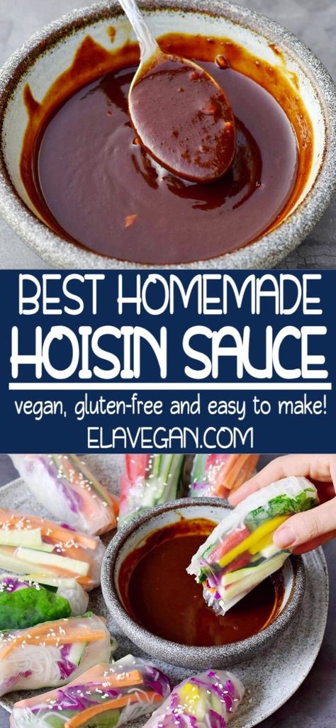 Homemade Hoisin Sauce Recipe, Hoisin Sauce Recipe, Homemade Hoisin Sauce, Gluten Free Hoisin Sauce, Recipe Easy Quick, Gluten Free Sauces, Pantry Ingredients, Cake Mug, Vegan Sauces