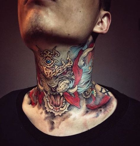 Don't waste your time surfing the Internet for new ideas. We bring together the most trending tattoo designs and their meaning in an easy-to-navigate article. Neck And Throat Tattoos Men, Alchemy Tattoo, Throat Tattoo, Mommy Tattoos, Half Sleeve Tattoos For Guys, Neck Tattoo For Guys, Chest Piece Tattoos, Japanese Tattoo Art, Great Tattoos