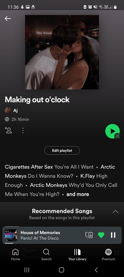 Spotify Playlist Makeout Playlist Name Ideas, Makeout Playlist Cover, Makeout Playlist Songs, Music Recs, Youre All I Want, Playlist Ideas, Do I Wanna Know, Songs Playlist, Spotify Playlists