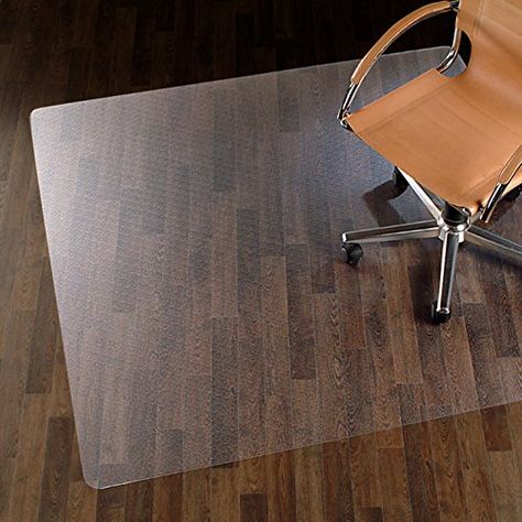 etm Chair Mat for Hard Floors - 75x120cm (2.5'x4') | Multiple Size Options | 100% Pure Polycarbonate, No-Recycling Material - Transparent, High Impact Strength. Amazon.co.uk Pvc Chair, Aeron Chair, Yellow Office, Modular Office Furniture, Pvc Floor, Floor Protectors For Chairs, Rolling Chair, Office Chair Mat, Office Chair Without Wheels