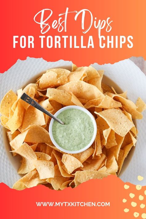 From hot, cold, healthy, easy a list of some of the best dips to serve with tortilla chips. #appetizer #chipsanddip #dip Tortilla Chips And Dip Recipes, Dips To Go With Tortilla Chips, Easy Dips For Tortilla Chips, Tortilla Chip Appetizer, Tortilla Chips Dip Recipes, Cold Dip For Tortilla Chips, Dips For Tortillas Chips, Dips Good With Tortilla Chips, Dip Recipes For Tortilla Chips