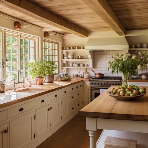 Small Cottage Kitchen, Aesthetic Kitchen, Farmhouse Kitchen Design, Home Inspo, Aesthetic Home, Dream House Interior, Cottage Kitchen, Dream House Decor, Kitchen Style