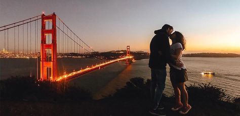 Whether you're feeling adventurous or romantic, there's fun experiences for every couple that visits San Francisco. San Francisco Couple, Travel Couple Photography, Fun Experiences, Visit San Francisco, Fishermans Wharf, Couple Getaway, Golden Gate Park, San Francisco City, San Francisco Travel