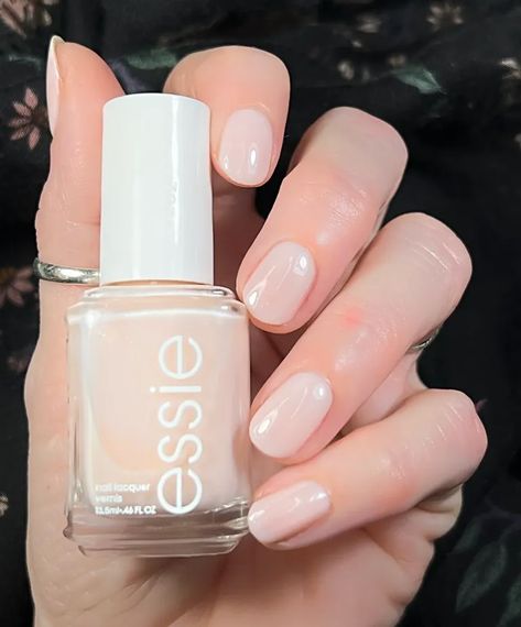 Best Clear Nail Polish Natural, Essie Pinned Up, Essie Wedding Nail Polish, Essie 2023 Summer, Sheer Milky White Nail Polish, Milky White Nails Essie, Barely There Nail Polish, Essie Nail Polish 2022, Diy Milky White Nail Polish