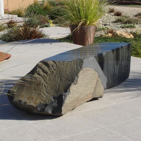 Rock Seating, Granite Bench, Seating Bench, Basalt Columns, Bedroom Closet Design, Water Features In The Garden, Stone Sculpture, Closet Bedroom, Closet Design