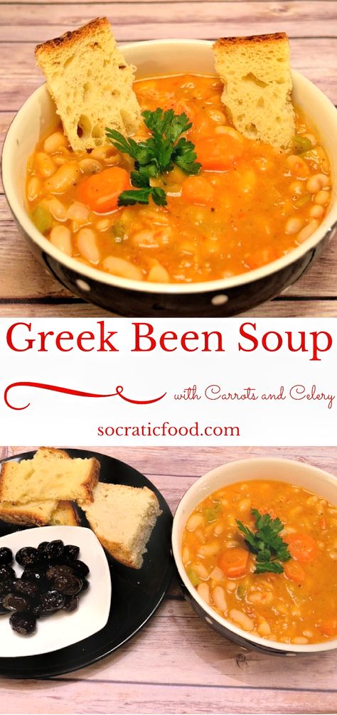 Greek Bean Soup with Carrots and Celery (Fasolada)