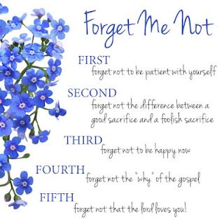 Don't Forget Me Flower, Forget Me Not Printable, Forget Me Not Symbolism, Forget Me Not Book, Forget Me Nots Illustration, Forgotten Quotes, Relief Society Lessons, Relief Society Activities, Visiting Teaching