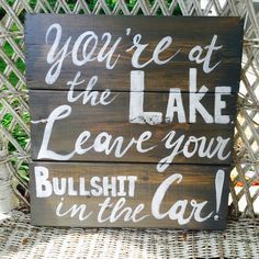 Hut Ideas, Lake Rules, Rustic Lake Houses, Lake House Signs, Lake Time, Lake Decor, Wood Pallet Signs, House Signs, Lake Signs