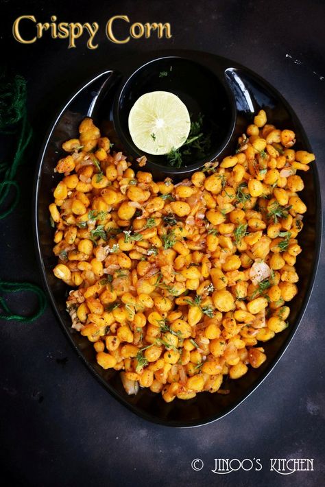 Sweet Corn Snacks, Veg Starters For Dinner Party Indian, Corn Starters, Crispy Corn Recipe, Hominy Recipes, Veg Starters, Veg Starter Recipes, Mini Food Appetizers, Barbeque Nation