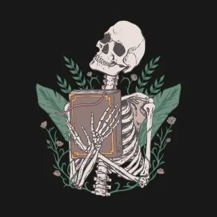 Reading Book Art, Skeleton Reading Book, Skulls Wallpaper, Skeleton Reading, Skeleton Artwork, Skull Art Print, Skeleton Drawings, Cute Skeleton, Skeleton Art