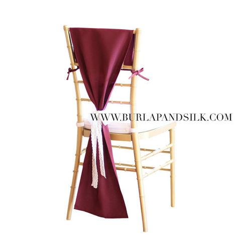 Chiavari Chair Hoods Burgundy, Burgundy Chair Covers, Chiavari Chair Drapes | Wedding Chair Covers, Table Decor, Wedding Decorations Chair Drapes, Drapes Wedding, Navy Blue Chair, Organic Luxury, Wedding Color Trends, Rocking Chair Cushions, Chair Covers Wedding, Luxury Mattresses, Organic Bedding