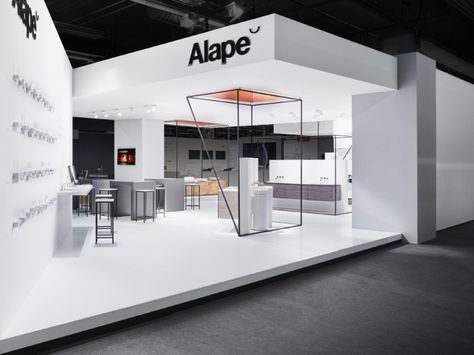 Alape Stand by Heine/Lenz/Zizka Projekte at ISH, Frankfurt – Germany » Retail Design Blog Black Booth Design, Stand By, Trade Show Design, Exhibition Stall, Frankfurt Germany, Stall Designs, Exhibition Stand Design, Exhibition Booth Design, Exhibition Display