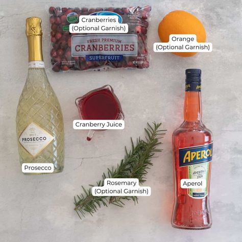 Winter Aperol Spritz - The Hangry Economist Santa Spritz Cocktail, How To Make Aperol Spritz, Holiday Aperol Spritz, Santa Spritz, Winter Aperol Spritz, Winter Spritz, Pear Gin, Pomegranate Margarita, Aperol Spritz Recipe