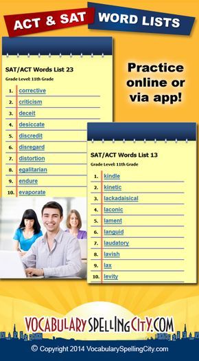 Vocabulary building is an essential exercise for high school students taking the ACT and SAT exams. Building a rich vocabulary will help students with reading comprehension and writing higher-quality Sat Vocabulary, Gre Prep, Act Prep, Critical Reading, Sat Prep, Vocabulary Instruction, Reflective Practice, Vocabulary Lessons, College Planning
