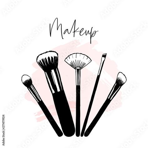 Makeup Banner, Makeup Clipart, Makeup Poster, Instagram Brows, File Decoration Ideas, Mac Cosmetics Lipstick, Dance Pop, Birthday Card Drawing, Makeup Brush Organization