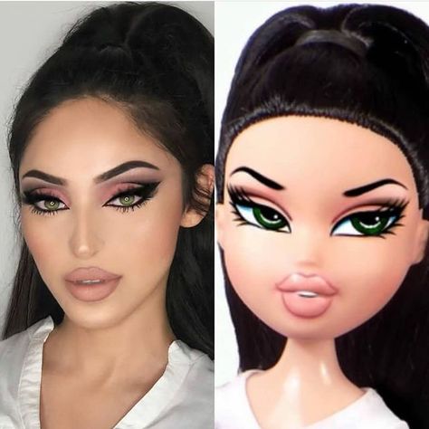 Bratz Doll Makeup, Bratz Makeup, Drag Make-up, Doll Eye Makeup, Barbie Makeup, Makeup Challenges, Beauty Make-up, Doll Makeup, Halloween Costumes Makeup