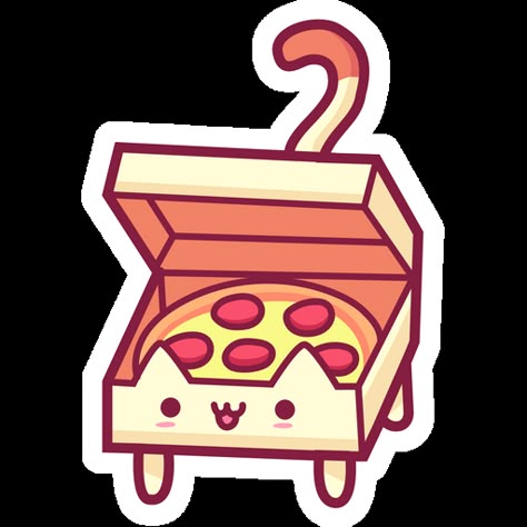 Pizza Cat Drawing, Cats As Food Drawings, Cute Pizza Drawing, Kawaii Food Drawings, Kawaii Food Art, Pizza Doodle, Kawaii Pizza, Cat Pizza, Pizza Drawing