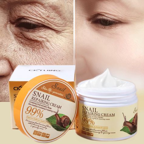 Snail Face Skin Care, Snail All In One Cream, Snail 96 Skincare, Snail Skincare, Mizon Snail Repair Cream, Snail Cream, Whitening Cream, Makeup Items, Skin Elasticity