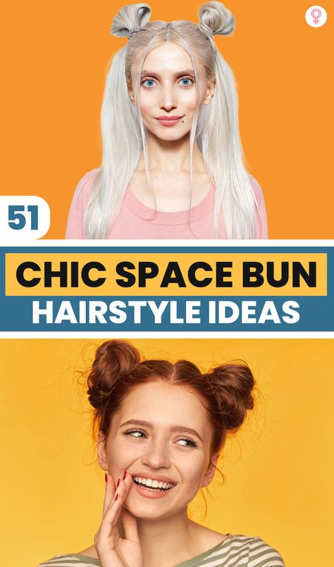 Once reserved for the Coachella festival, space buns are now all the rage. They are versatile, feminine, and can go from being fierce to cool in a flash! Moreover, they don’t just look delightful but also make a statement. #hairstyles #hairstylesforwomen #haircuts #chichairstyles #womenhairstyles Statement Hairstyles, Space Bun Hairstyle, Braided Space Buns, Space Bun, Short Hair Images, Hair Mistakes, Short Hair Bun, Space Buns, Hair Buns