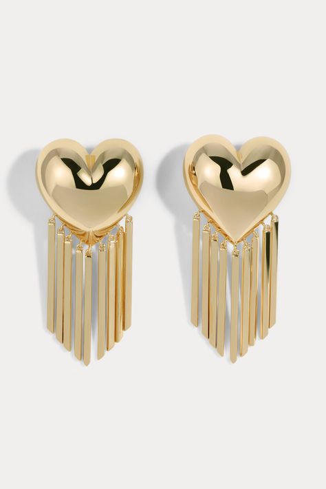 Earrings – Lili Claspe Lili Claspe Jewelry, Bubble Heart, Gold Rings Fashion, Fish Hook Earrings, Childrens Jewelry, Fancy Jewelry, Creative Jewelry, Fringe Earrings, Brass Earrings