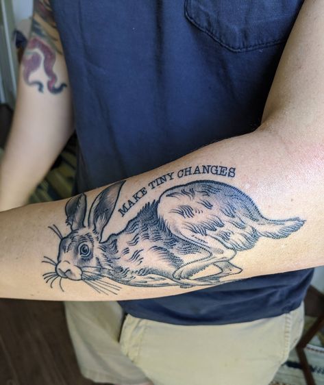 Ahimsa Tattoo, Frightened Rabbit, Hawaii Tattoos, Rabbit Tattoo, Trending Tattoos, Prison Tattoos, Rabbit Tattoos, R Tattoo, Professional Tattoo