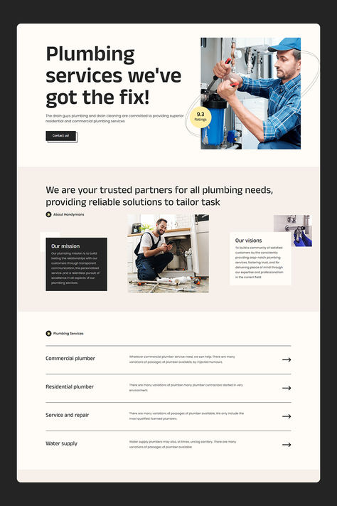 Fixflow - Plumber & Handyman Webflow Template Plumber Website, Plumbing Business, Plumbing Companies, Mobile Workshop, Retail Technology, Beauty Technology, Commercial Plumbing, Mobile Friendly Website, Email Template Design