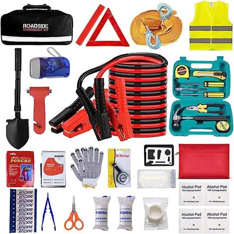 Car emergency kit. Car Safety Kit, Alternator Repair, Roadside Emergency Kit, Car Tool Kit, Winter Safety, Car Emergency Kit, Safety Kit, Emergency Survival Kit, Travel Safety