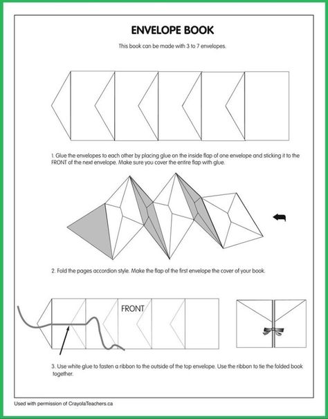 Draw A Hexagon, Make An Envelope, Envelope Book, Handmade Journals Diy, How To Make An Envelope, Mini Album Tutorial, Art Worksheets, Envelope Art, Scrap Album