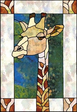 Stained Glass Giraffe with pattern: http://chantalstainedglass.50megs.com/2giraffepanel.html Stained Glass Quilt, Mosaic Animals, Stained Glass Pattern, Stained Glass Paint, Giraffe Art, زجاج ملون, The Giraffe, A Giraffe, Tiffany Glass