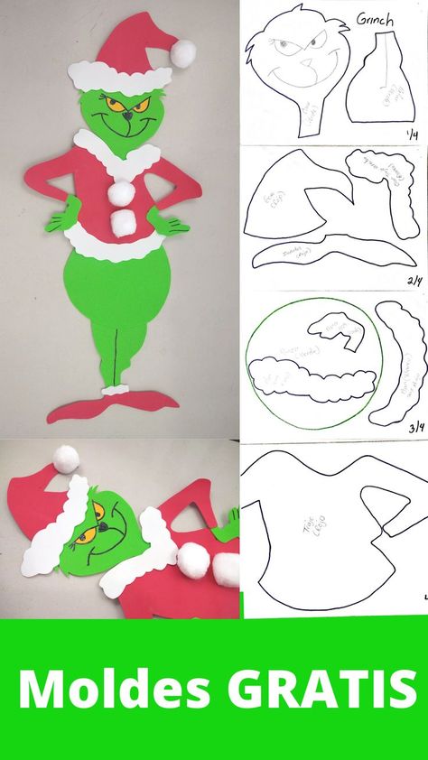 Christmas Drawings Cute, Immagini Grinch, Grinch Crafts, Grinch Decorations, Grinch Christmas Party, Whoville Christmas, Christmas Drawings, Grinch Christmas Tree, Grinch Christmas Decorations