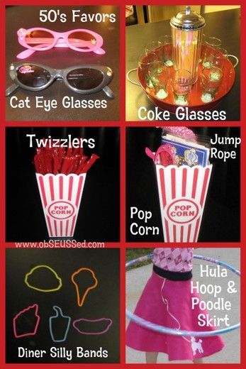 I like some of these for favors Grease Party, 50s Sock Hop, 50s Theme Parties, Sock Hop Party, Diner Party, Rock N Roll Party, 1950s Party, Mom Party, Sock Hop