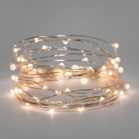 30 Warm White Battery Operated LED Fairy Lights, Silver Wire Led Lights Wedding, Wire Fairy Lights, Warm White Fairy Lights, Battery Operated String Lights, String Lights In The Bedroom, White Fairy Lights, Lights Wedding Decor, Fairy Lights Bedroom, Battery String Lights