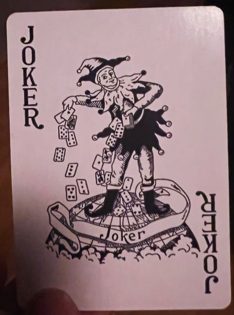 Joker Playing Card Tattoo, Playing Card Tattoo, Playing Card Tattoos, Joker Playing Card, Card Tattoo, Playing Card, Tattoo Idea, Tattoos