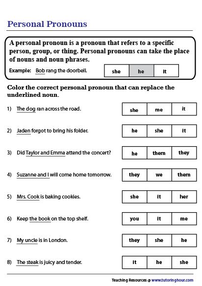 Nouns And Pronouns Worksheets, Pro Nouns, Noun Pronoun Worksheet, Personal Pronoun, Pronouns Worksheet, Personal Pronouns Activities, Teaching Pronouns, English Pronouns, Personal Pronouns Worksheets