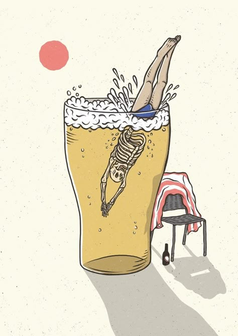 Draw Everyday, Playlist Pics, Beer Cartoon, Beer Illustration, I Like Beer, Horror Vintage, Beer Prints, Beer Art, Based On Your Zodiac Sign