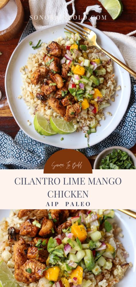 Summer Time Meals, Aip Diet Recipes, Summer Chicken Recipes, Summer Chicken, Aip Paleo Recipes, Mango Chicken, Riced Cauliflower, Effective Diet, Aip Paleo