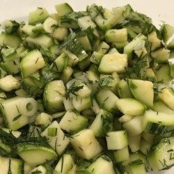 Raw Zucchini Salad - Allrecipes.com Low Carb Menu Plan, Family Side Dishes, Raw Zucchini Salad, Vegan Salad Dressing Recipes, Side Dishes Vegetable, Salad With Dill, Raw Zucchini, Summer Recipe Ideas, Berry Desserts