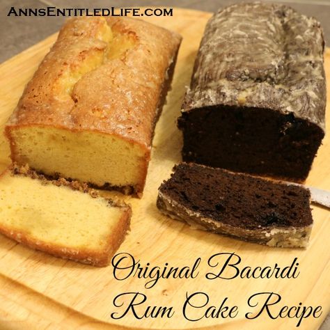 Original Bacardi Rum Cake Recipe Bacardi Rum Cake Recipe, Bacardi Rum Cake, Rum Cake Recipe, Rum Recipes, Buffalo Trace, Bacardi Rum, Boozy Desserts, Rum Cake, Yellow Cake