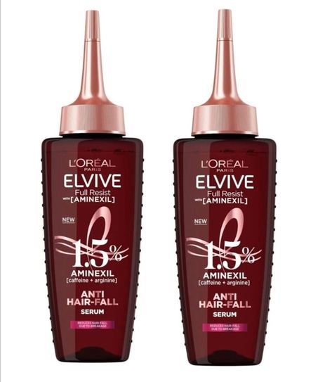 2 x L'Oréal Paris Elvive Full Resist Anti Hair-Fall Serum With Aminexil 102ml. Anti Hair Fall, Reduce Hair Fall, Loreal Paris, Fall Hair, Serum, Paris, Hair